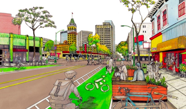 Let's build a better bikeway on 14th Street in downtown Oakland