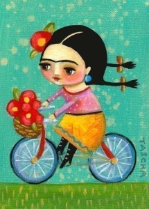 Frida on Bike